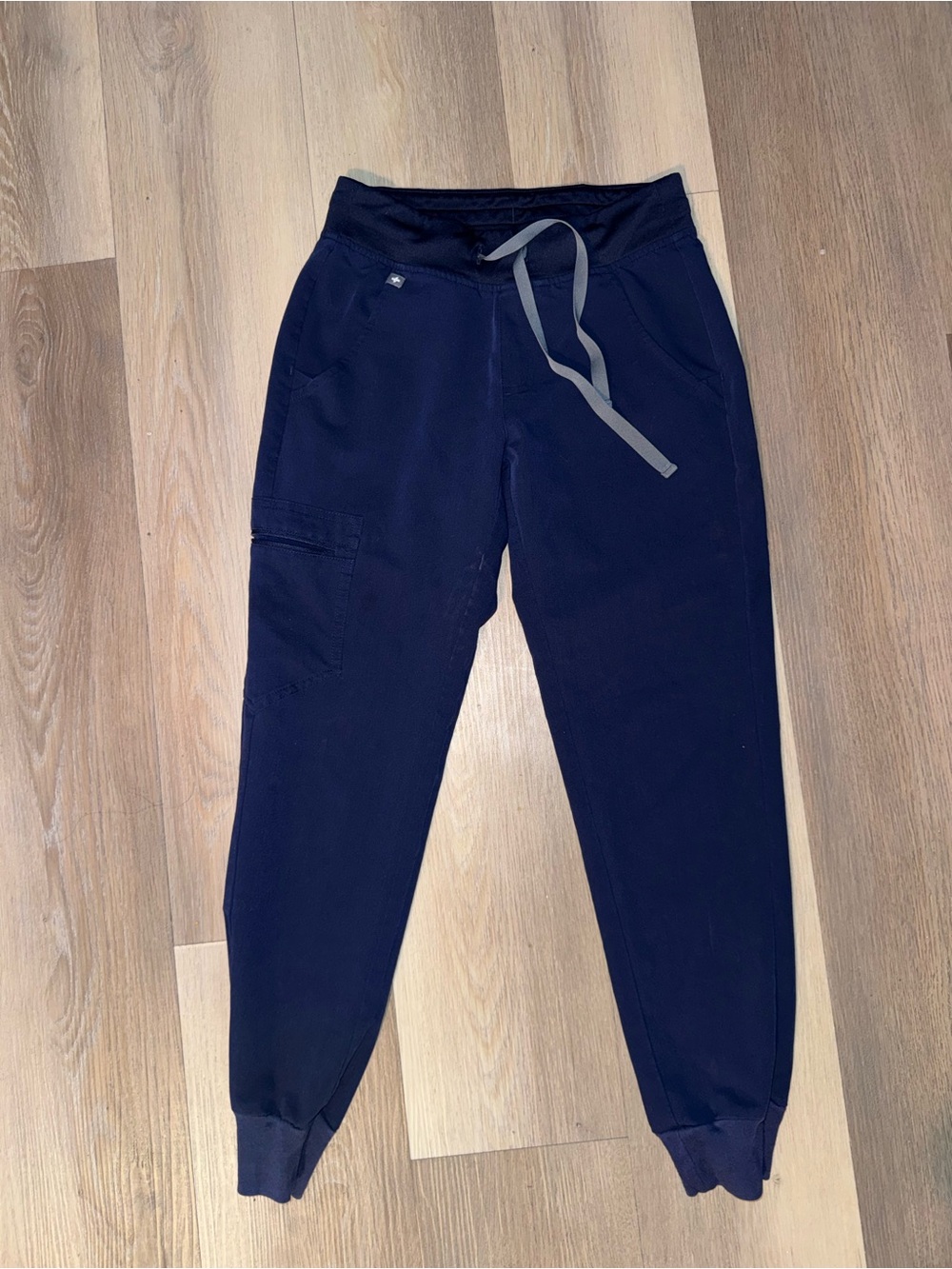 Figs XXS Petite Navy Jogger Scrub Pants with Drawstring